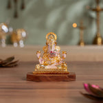 Load image into Gallery viewer, Dagdusheth Halwai Ganpati Murti - Gold Plated